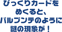 パニックカードをめくると、パルプンテのように謎の現象が！